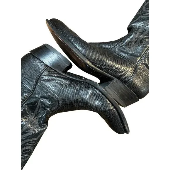 Tony Lama Western Leather Cowboy Boots Size 9.5